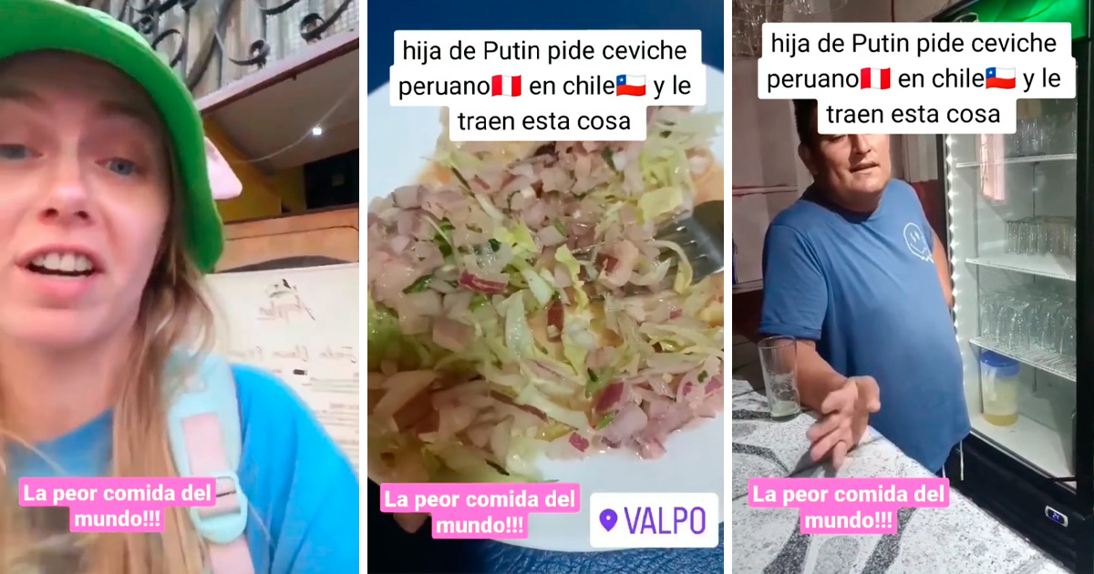 Rusa pide ceviche peruano en Chile y queda en shock al recibir el platillo: "Es una ensalada"